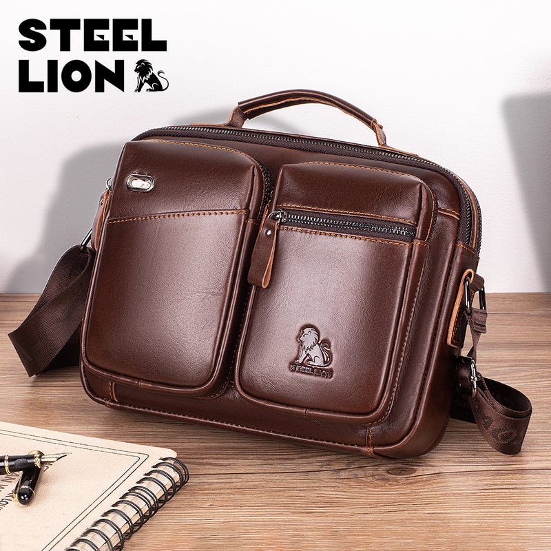 Russia'S Best-Selling Cowhide Crossbody Bag For Men, Genuine Leather Men'S Shoulder Bag, Large Capacity Multifunctional Handbag - Image 2