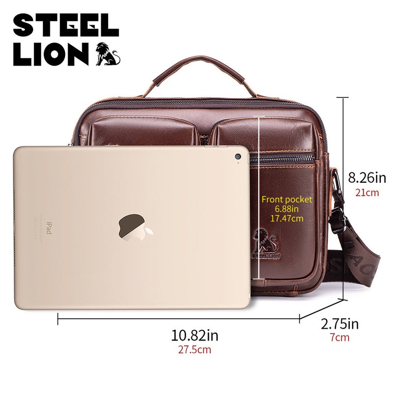 Russia'S Best-Selling Cowhide Crossbody Bag For Men, Genuine Leather Men'S Shoulder Bag, Large Capacity Multifunctional Handbag - Image 3