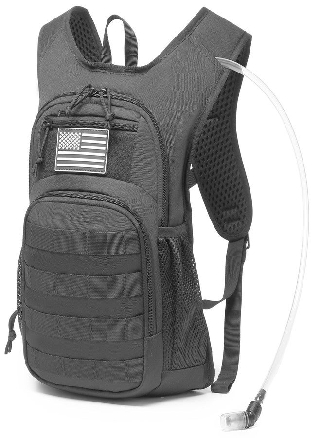 wotony Hydration Backpack with Water Bladder for Hiking Tactical Hydration Pack for Men Women Molle Water Backpack for Hiking (Dark Grey, 3L-Bladder) - Image 1