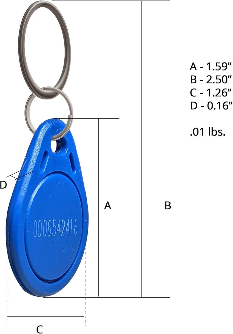 Acroprint Key Fob for Time Clocks, 15-Pack - Image 4
