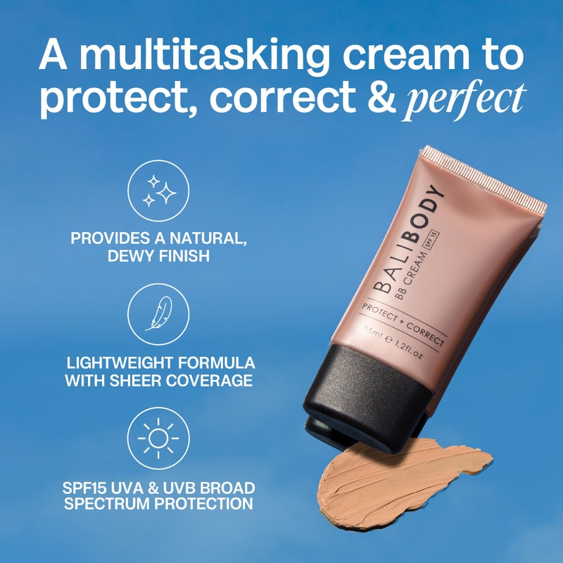 Bali Body كريم BB من بالي بادي SPF15 - ظل طبيعي | كريم وجه شفاف ملون مع حمض الهيالورونيك وكولاجين بحري | خالي من البارابين، لجميع أنواع البشرة | نباتي، خالي من القسوة مصنوع في أستراليا (35 مل/1.2 أونصة سائلة) - Image 5