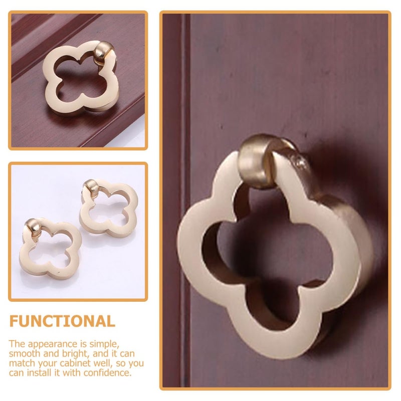 Vintage Gold Cabinet Door Handles 4pcs Single Hole Drawer Pulls Metal Furniture Accessories - Image 5