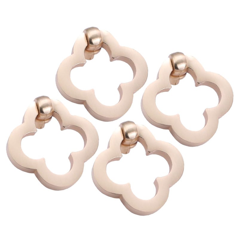 Vintage Gold Cabinet Door Handles 4pcs Single Hole Drawer Pulls Metal Furniture Accessories - Image 2