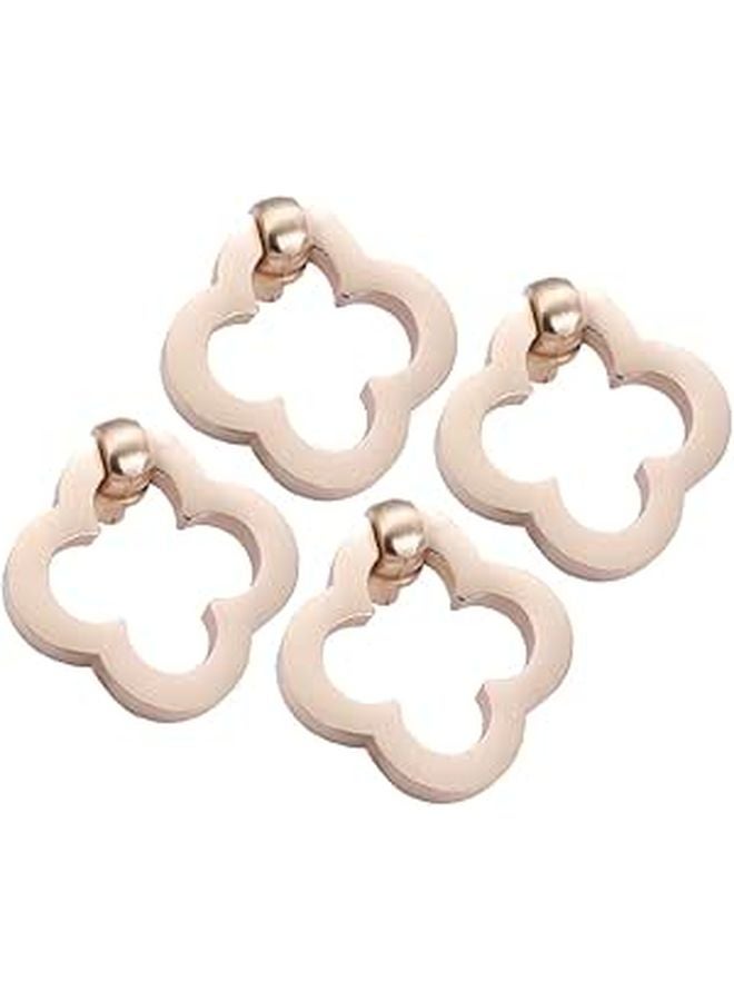 Vintage Gold Cabinet Door Handles 4pcs Single Hole Drawer Pulls Metal Furniture Accessories - Image 1
