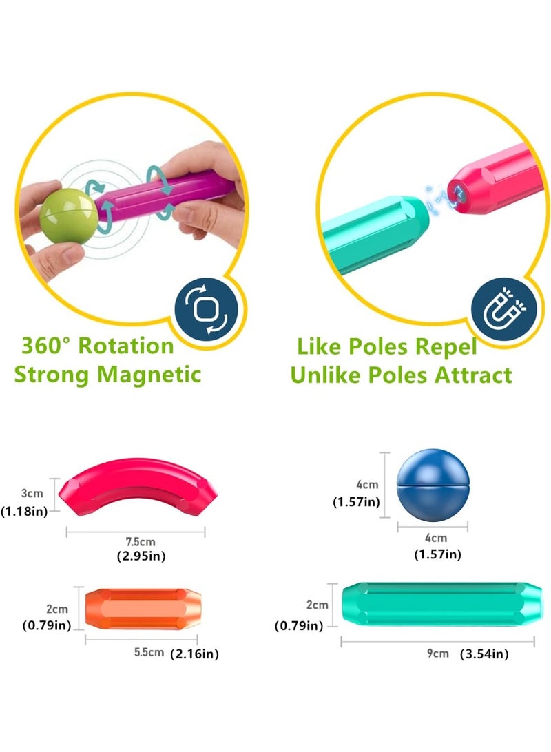 Best Maxi Magnetic Sticks, Balls and Rods Set, Building Blocks, Sticks and Educational Stacking Toys for Kids Boys and Girls 42 Pieces - Image 2
