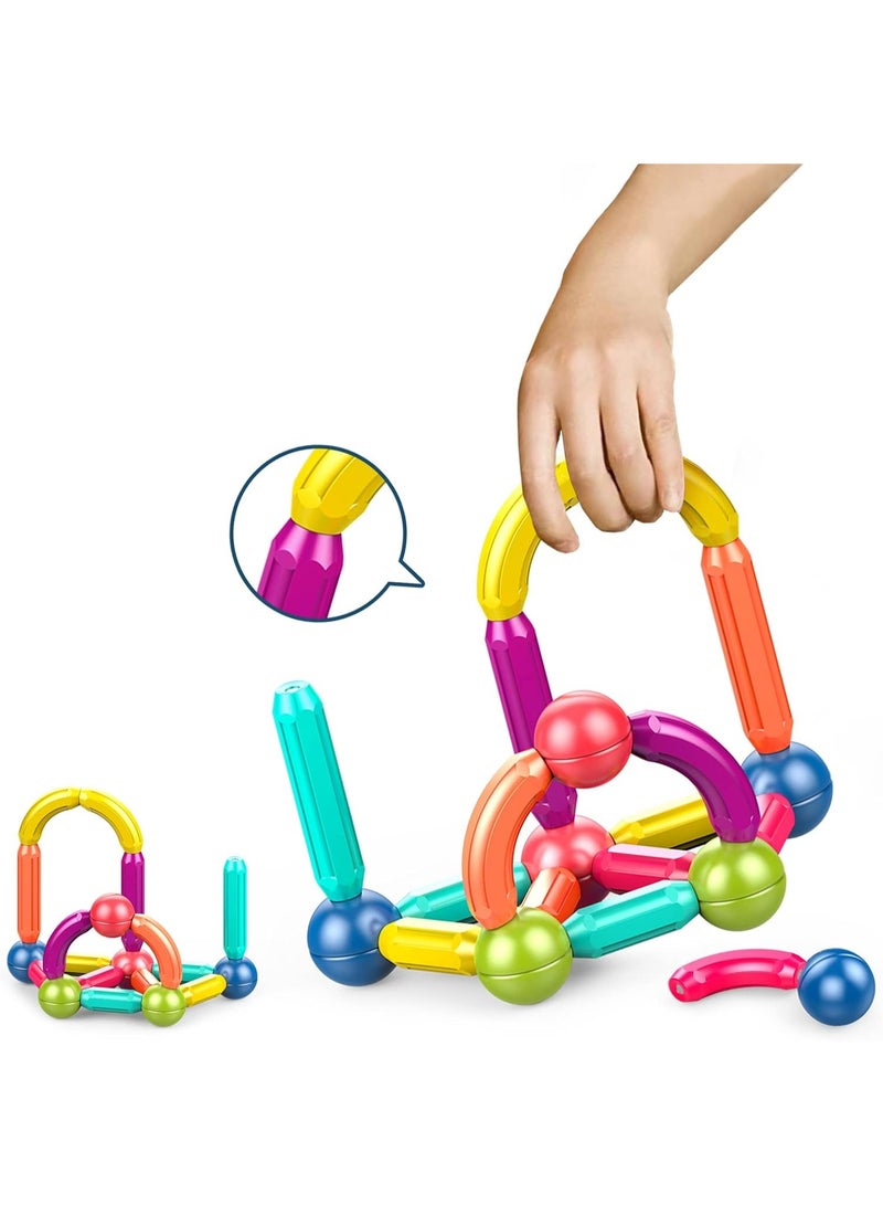 Best Maxi Magnetic Sticks, Balls and Rods Set, Building Blocks, Sticks and Educational Stacking Toys for Kids Boys and Girls 42 Pieces - Image 3