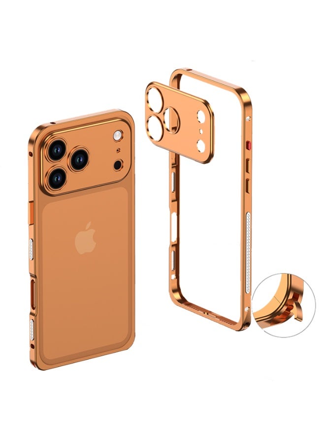 ايكارلوس جراب 2 في 1 من الألومنيوم لهاتف iPhone 17 Pro Max، غطاء حماية للكاميرا خفيف الوزن ورقيق للغاية وقوي للغاية ومقاوم للصدمات - Image 1