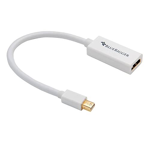 BlueRigger Mini DisplayPort to HDMI Female Adaptor Cable ((Mini DP/Thunderbolt to HDMI Cable) - Compatibe with MacBook Pro/Air - with HD Audio - Image 1