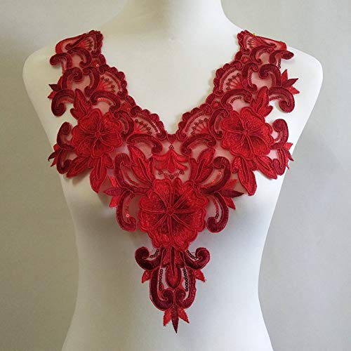 YinQin 1 Pcs Embroidery Organza Fringe Lace Collar Decoration Fabric DIY Tulle Neckline Sewing Applique Supplies - Image 5