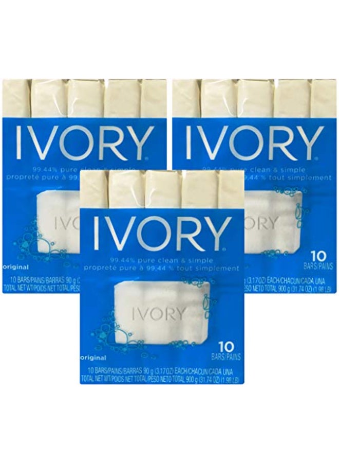 Ivory صابون إيفوري الأصلي 317 أونصة بار 10 كل حزمة من 3 (30 بار إجمالي) - Image 1
