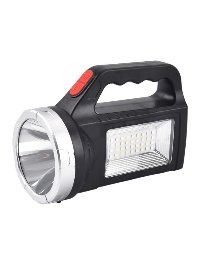 Multifunctional Outdoor Solar Portable Lamp Led Portable Strong Light Super Bright Searchlight Patrol Light Emergency Light-Color:2288 Silver All White - Image 1