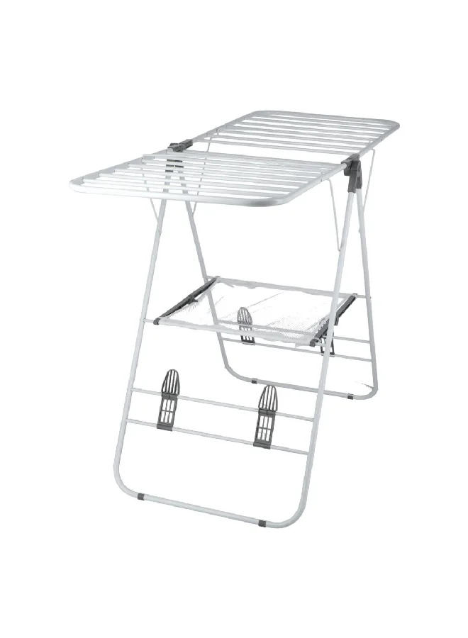 HoneyBee High Quality Material Multiple Rods Foldable Winged Drying Rack White 144 x 96cm 127001