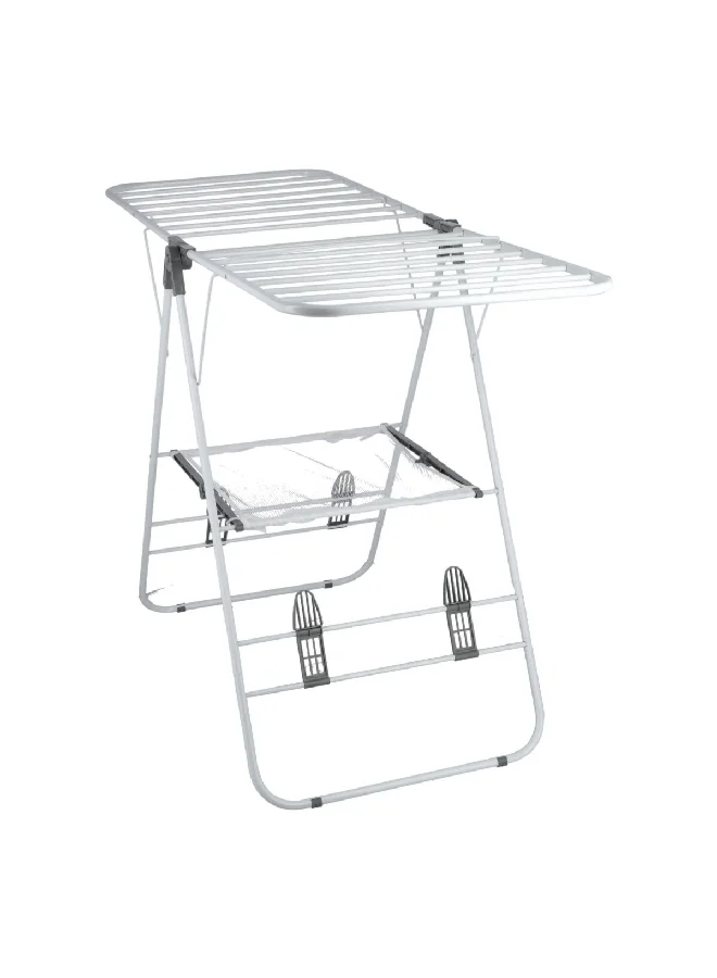 HoneyBee High Quality Material Multiple Rods Foldable Winged Drying Rack White 144 x 96cm 127001