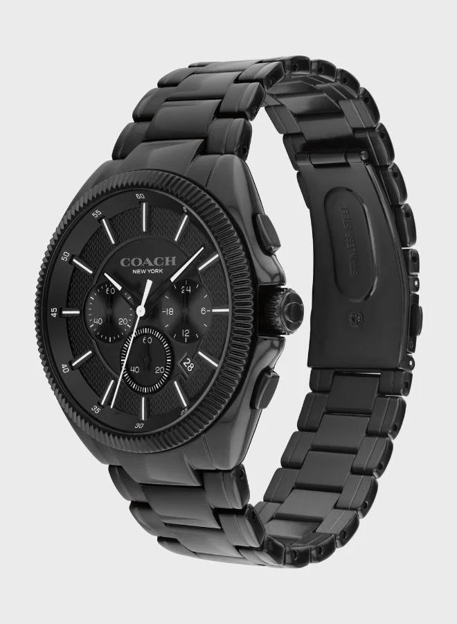 Coach  Jackson Collection Chronograph Watch For Men With Black Stainless Steel Bracelet - 14602681 for Men | Best Price UAE