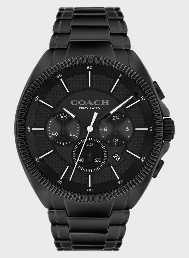 COACH Jackson Collection Chronograph Watch For Men With Black Stainless Steel Bracelet - 14602681