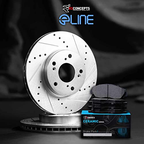 R1 Concepts Rear Brakes and Rotors Kit |Rear Brake Pads| Brake Rotors and Pads| Ceramic Brake Pads and Rotors|fits 2008-2015 Subaru BRZ, Forester, Impreza, Legacy, Outback, WRX - Image 2