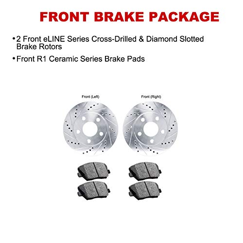 R1 Concepts Rear Brakes and Rotors Kit |Rear Brake Pads| Brake Rotors and Pads| Ceramic Brake Pads and Rotors|fits 2008-2015 Subaru BRZ, Forester, Impreza, Legacy, Outback, WRX - Image 4