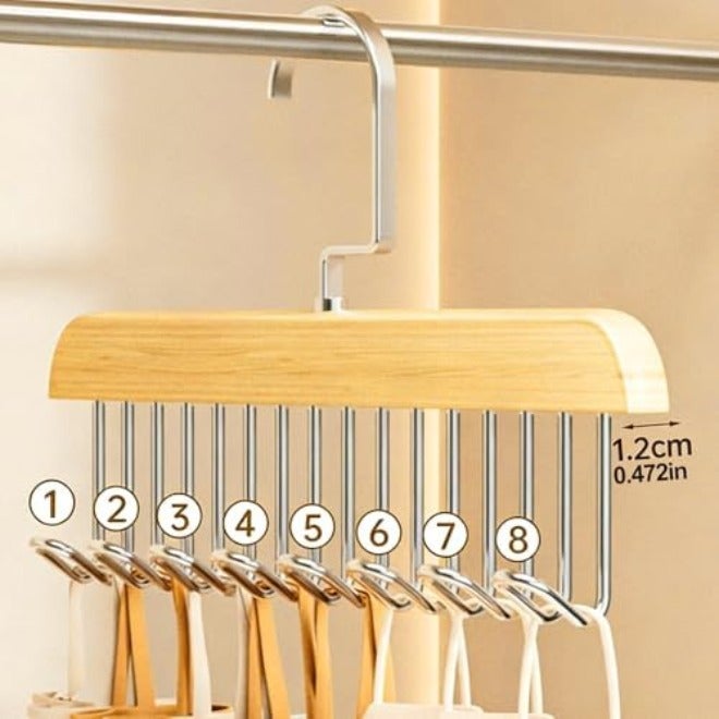 general Multi-Functional Clothes Hanger, Bra Organizer with 8 Hooks and 360°  Rotation - Image 4