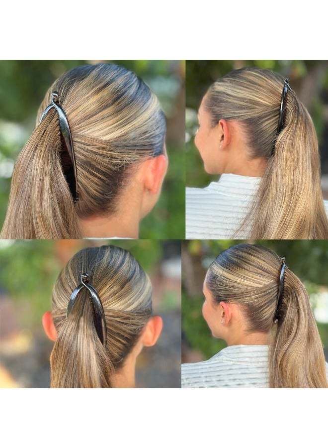 CAMILA Paris CP2 French Large Banana Clip Hair Comb, Classic Banana Clips Hair for Thick Hair Ponytail Holder Interlocking Styling Clip for Women Made in France - Image 2