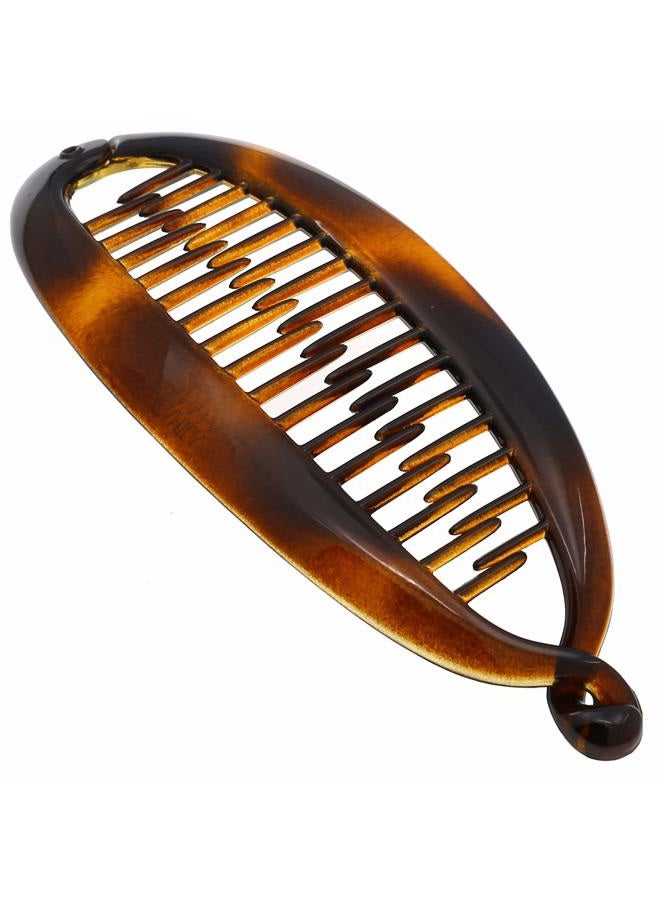 CAMILA Paris CP2 French Large Banana Clip Hair Comb, Classic Banana Clips Hair for Thick Hair Ponytail Holder Interlocking Styling Clip for Women Made in France - Image 1