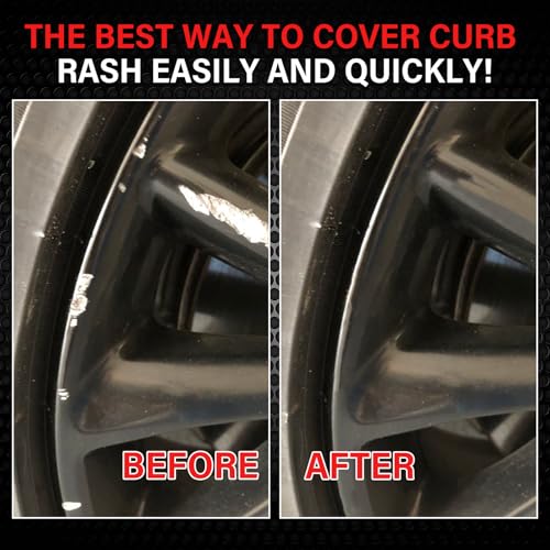 SMAPHY Matte Black Rim Touch Up Paint, Wheel Scratch Repair Kit, Repair Curb Rash, Scratches, and Scuffs on Wheels Quickly and Easily, Universal Color Matte Black Wheel Paint - Image 3