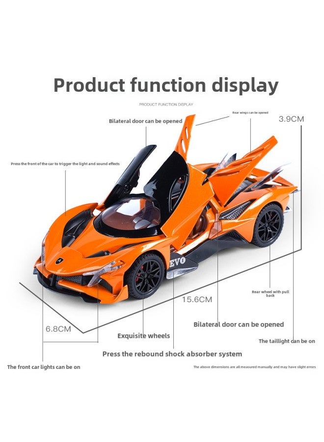 Polo Sun Sports Car 1:32 Alloy Simulation Car Model Acousto-optic Huili Children's Collection Ornaments Chenghai Toys-Color:Ah Apollo Ie Gradient - Image 3