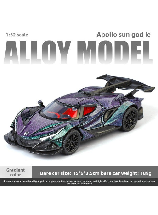 Polo Sun Sports Car 1:32 Alloy Simulation Car Model Acousto-optic Huili Children's Collection Ornaments Chenghai Toys-Color:Ah Apollo Ie Gradient - Image 1