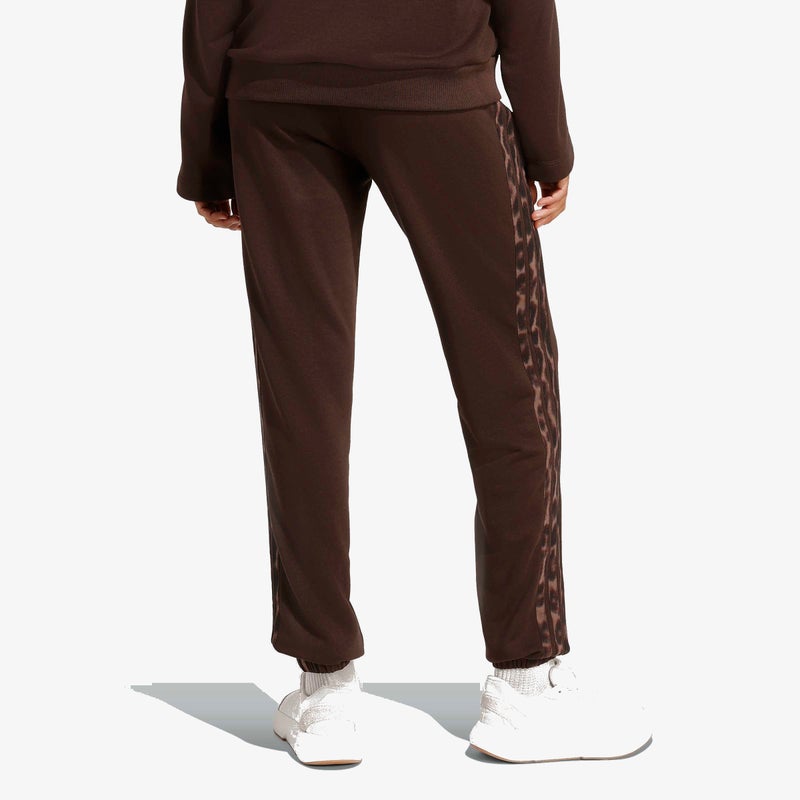 Adidas Seasonal Essentials Leopard Print French Terry Joggers with 3-Stripes - Image 3