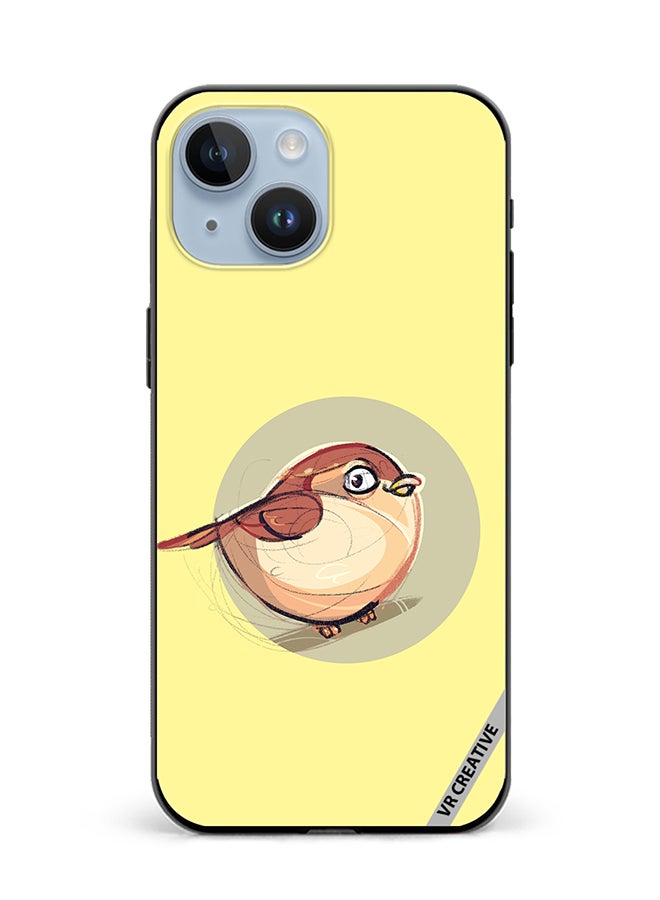 VR CREATIVE Protective Case Cover For Apple iPhone 15 Little Sparrow Design Multicolour - Image 1