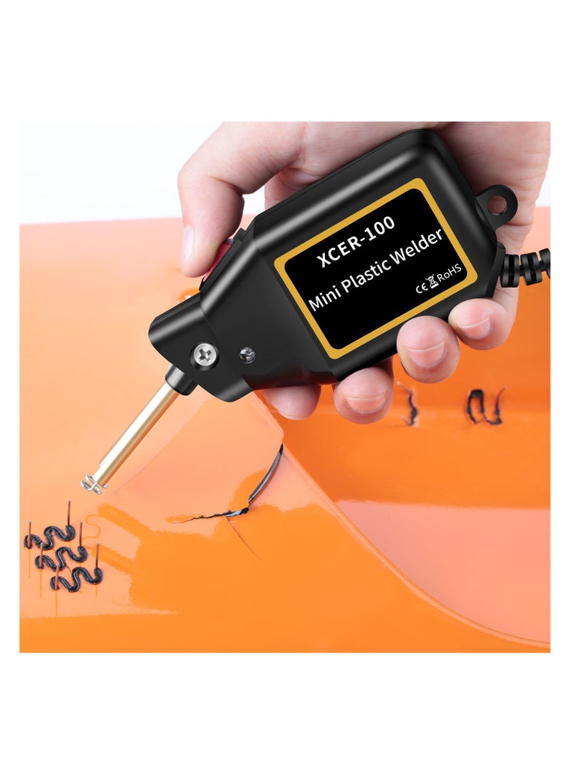 SYOSI Plastic Welding Machine Repair Kit, Welders Hot Staplers Machine with 4 Types 400 Staples PVC Repairing Machine Car Bumper Repairing Stapler Welding Tool - Image 2