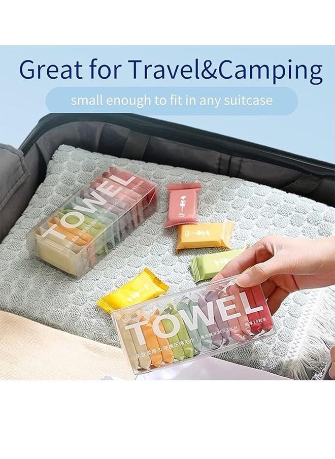 Generic 14 Pieces Compressed Disposable Towel Travel Hotel Portable Cotton Cleansing Towel Thickened Wet & Dry  - Image 5
