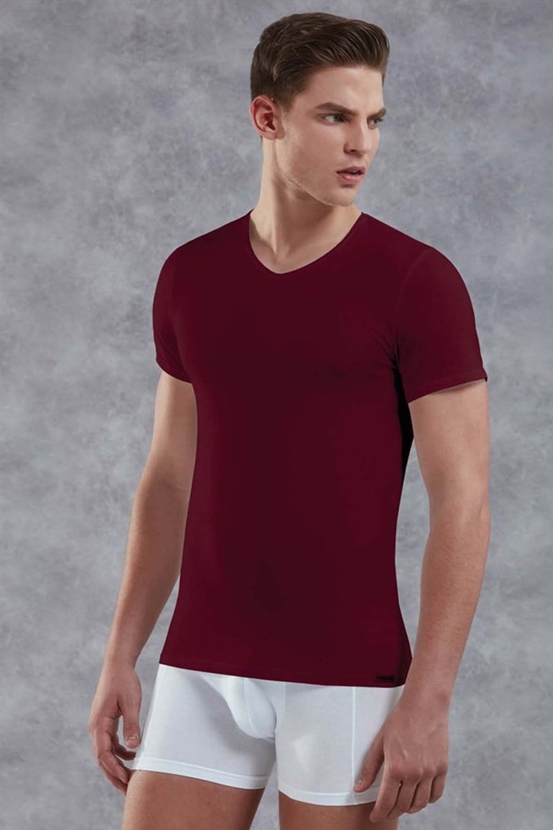 Doreanse Claret Red Men's T-Shirt 2855  - Image 1
