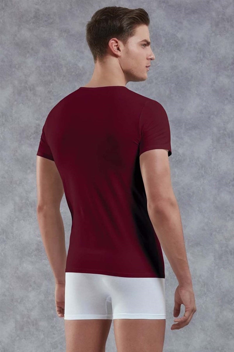 Doreanse Claret Red Men's T-Shirt 2855  - Image 2