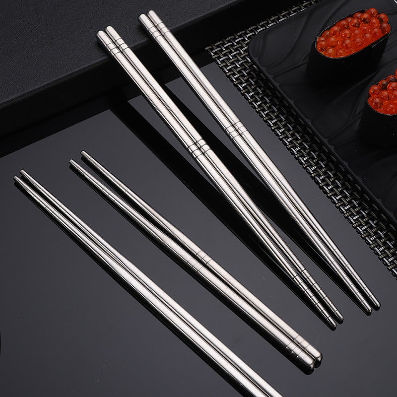 304 Stainless Steel Chopsticks, Non-Slip, Commercial Restaurant, High Temperature Resistant Metal Chopsticks, Household Chopsticks For One Person, Manufacturer - Image 4