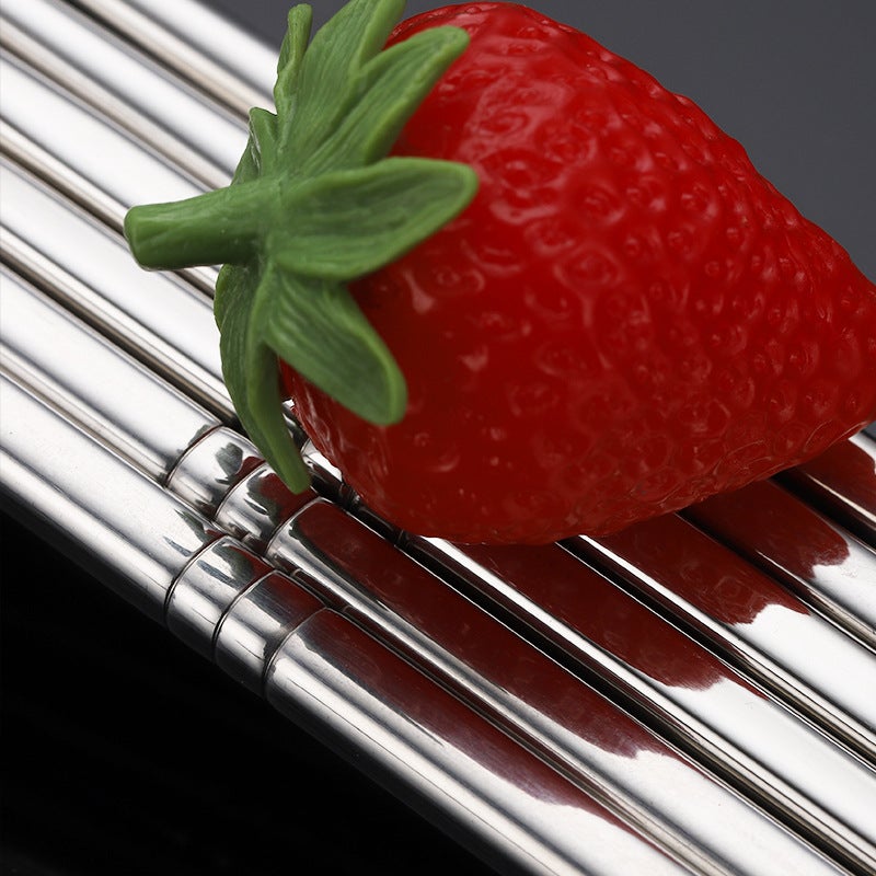 304 Stainless Steel Chopsticks, Non-Slip, Commercial Restaurant, High Temperature Resistant Metal Chopsticks, Household Chopsticks For One Person, Manufacturer - Image 5