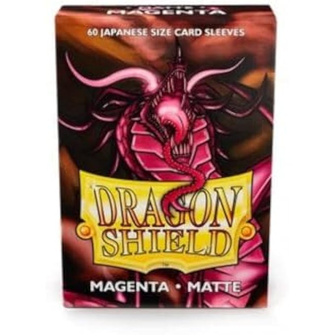 dragon shield JAPANESE SIZED CARD SLEEVES 60 CT. MATTE MAGENTA - Image 1