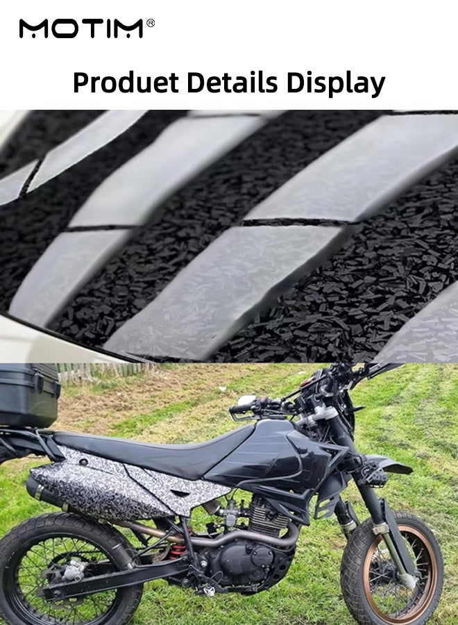 Motim Matte Black Forged Carbon Fiber Vinyl Wrap 30 X 150CM, Diy Self-Adhesive Waterproof Wrapping Protective Film for Cars, SUVs, Trucks & Motorcycles - Image 3