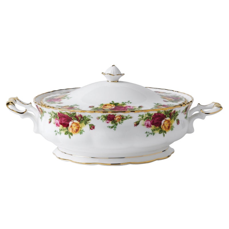 ROYAL ALBERT Royal Albert Old Country Roses Covered Vegetable Bowl 50 oz Multi 