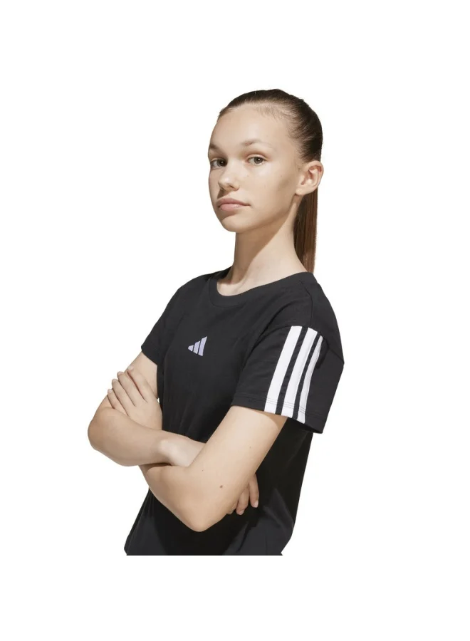 adidas تي شيرت تدريب أسود Jg 3S 160 للأطفال 7-8 سنوات