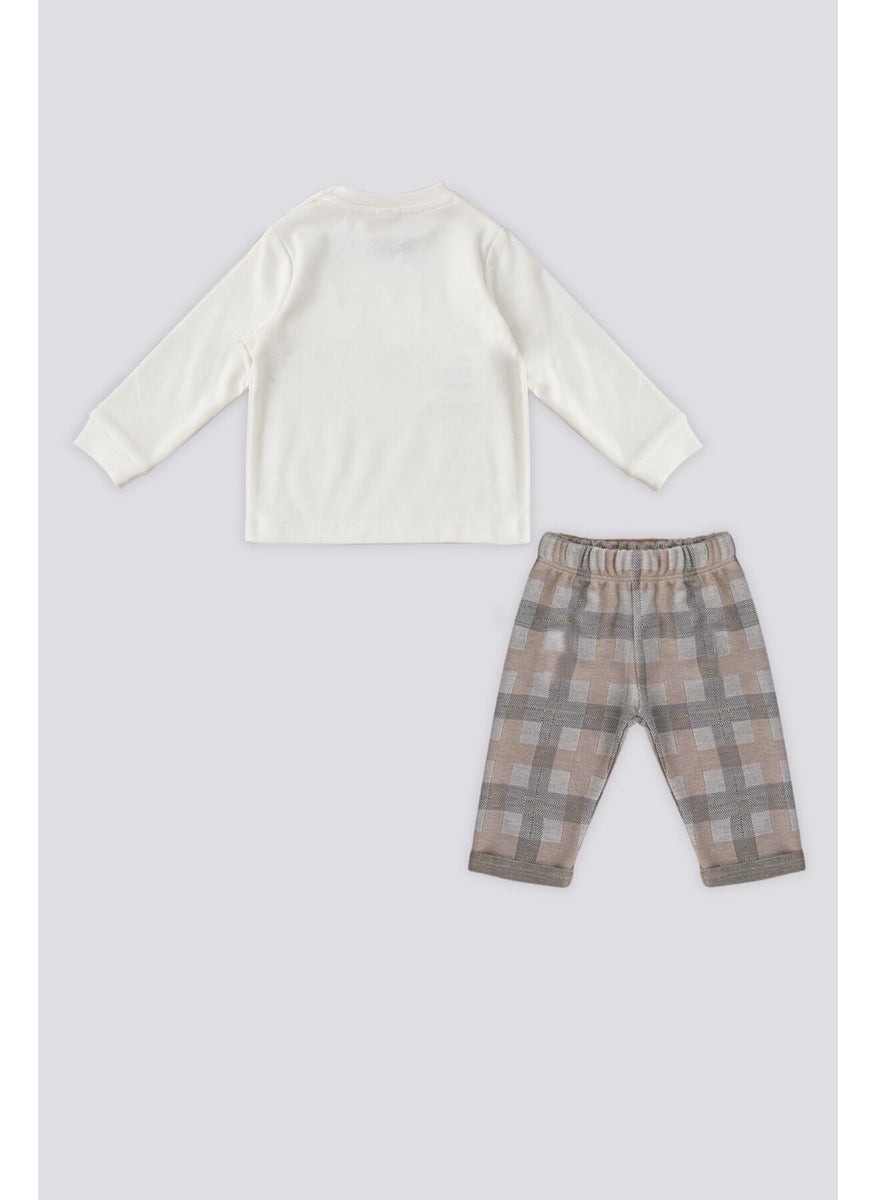 U.S. Polo Assn. - Cream Crew Neck Baby 2-Piece Set - Image 1