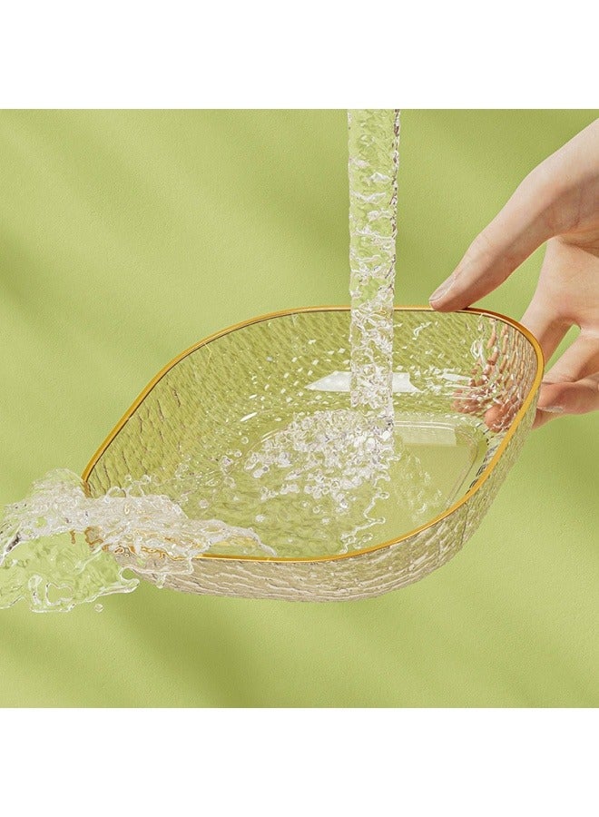 6 قطع وقاعدة أطباق شفافة عالية الجودة، وألواح بصق العظام، وألواح عظم طاولة الطعام، وأطباق بلاستيكية صالحة للطعام، وأطباق الفاكهة، وأطباق الخضروات، وأطباق الوجبات الخفيفة. - Image 3