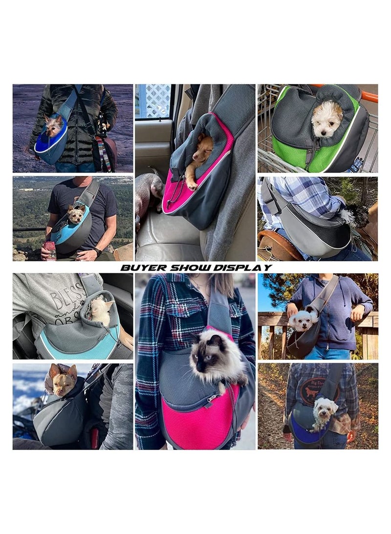Cool Baby COOLBABY Pet Dog Out Carrying Bag Pet Dog Sling Carrier Breathable Mesh Travel Safe Sling Bag Carrier for Dogs Cats Within 3 kg - Image 5