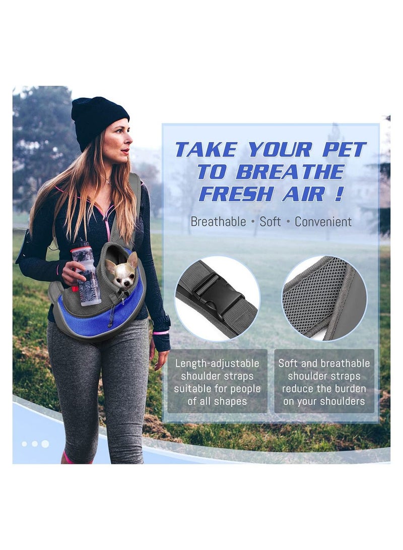 Cool Baby COOLBABY Pet Dog Out Carrying Bag Pet Dog Sling Carrier Breathable Mesh Travel Safe Sling Bag Carrier for Dogs Cats Within 3 kg - Image 3