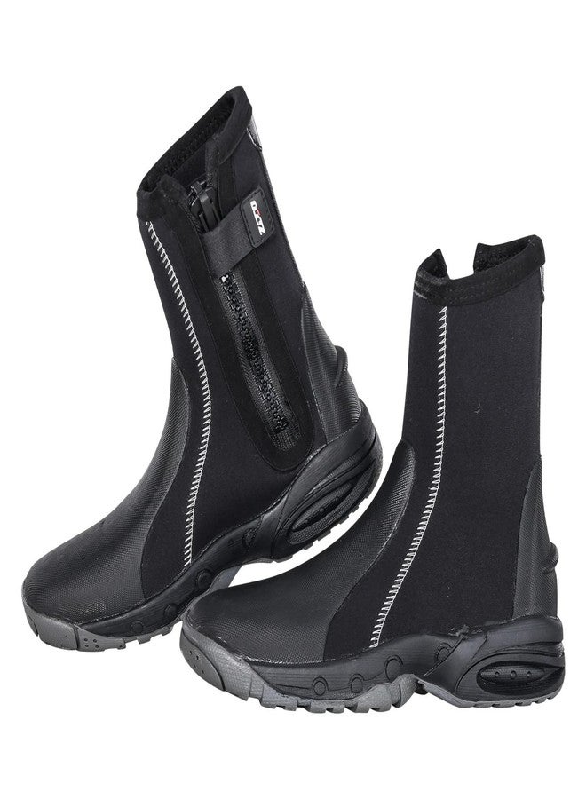 ZCCO1 5mm Diving Boots Neoprene Boots with Anti-Slip Rubber Sole, Scuba Snorkeling Boots for Water Sports Snorkeling, Scuba Diving, Canyoning with Carry Bag (Black, 6) - Image 1