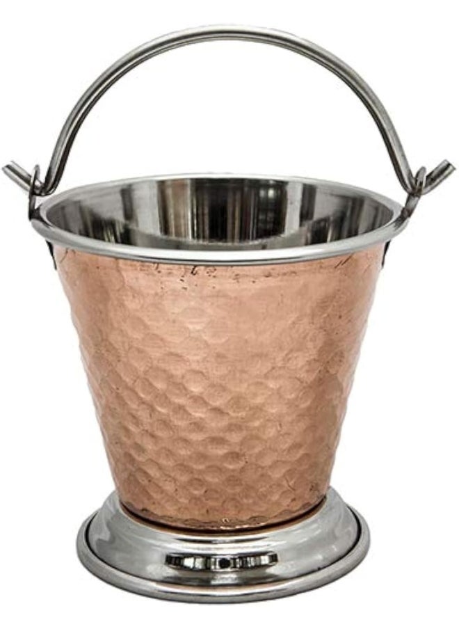 RAJ RAJ Copper Bucket, 13 CM, Copper, TCB003, Curry Server, Tableware, Biriyani Server  - Image 1