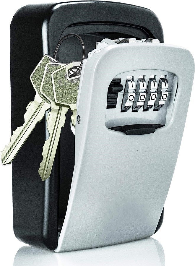 SHOPO (LABEL) Key Lock Box Outdoor with Code – Wall Mount Security Lockbox for Spare Keys Outside Combination Keybox for Home, Office, Garage - Image 1
