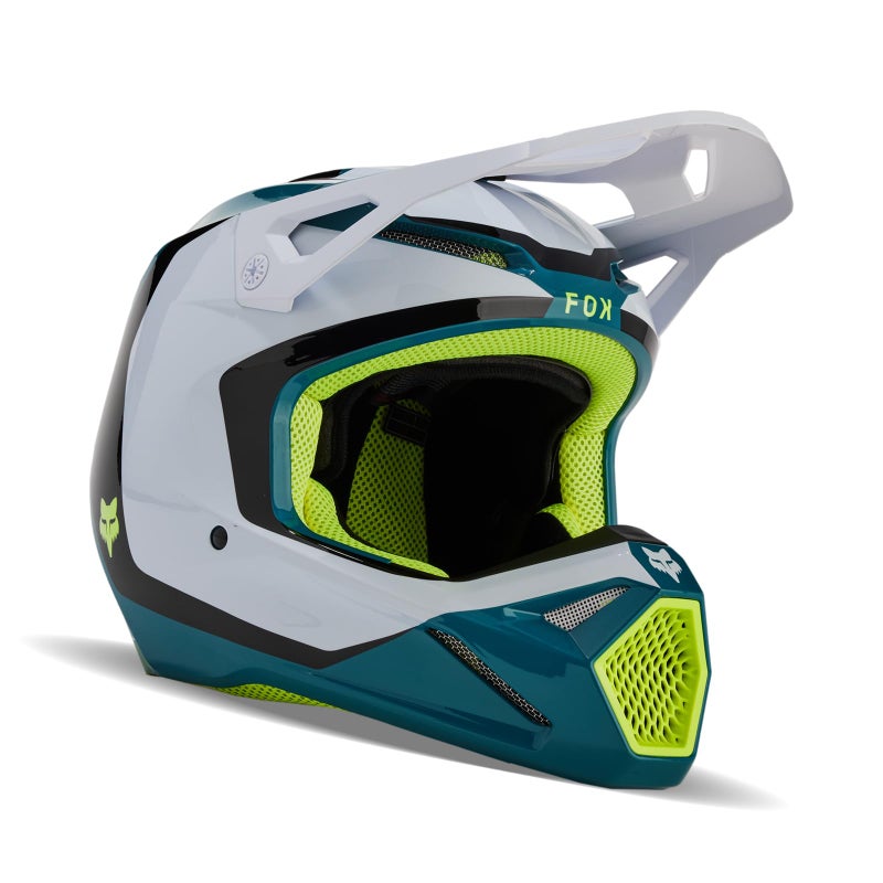 Fox Racing V1 Motocross Helmet Nitro Maui Blue Small