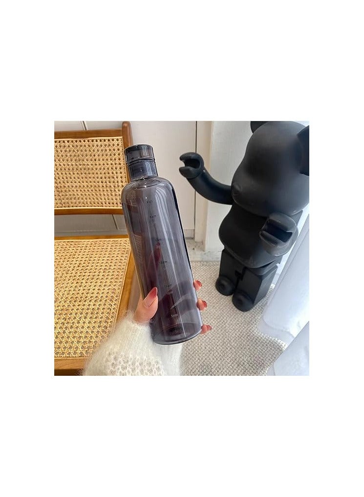 500ml Water Bottle with Time Marker Reusable Plastic Drinking Bottle for Outdoor Sports multi  color - Image 5