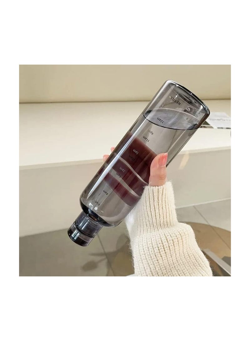 500ml Water Bottle with Time Marker Reusable Plastic Drinking Bottle for Outdoor Sports multi  color - Image 4