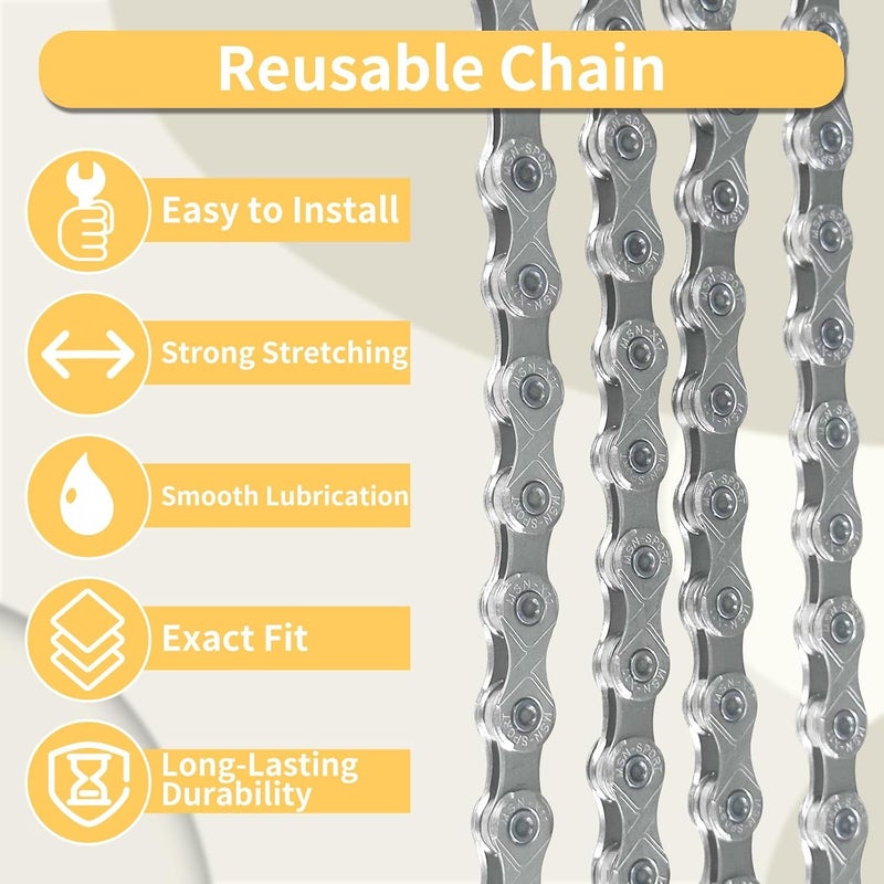 Mountain Bike Chain 6 7 8 Speed 116 Links Road Bike Chain Compatible With 3 Major Shifting Systems For Bicycle - Image 4